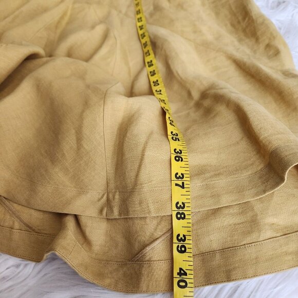 CALLAS MILANO SLEEVE POCKET MIDI DRESSES Linen Kaftan Mustard Yellow OS Kaftan - Picture 12 of 14